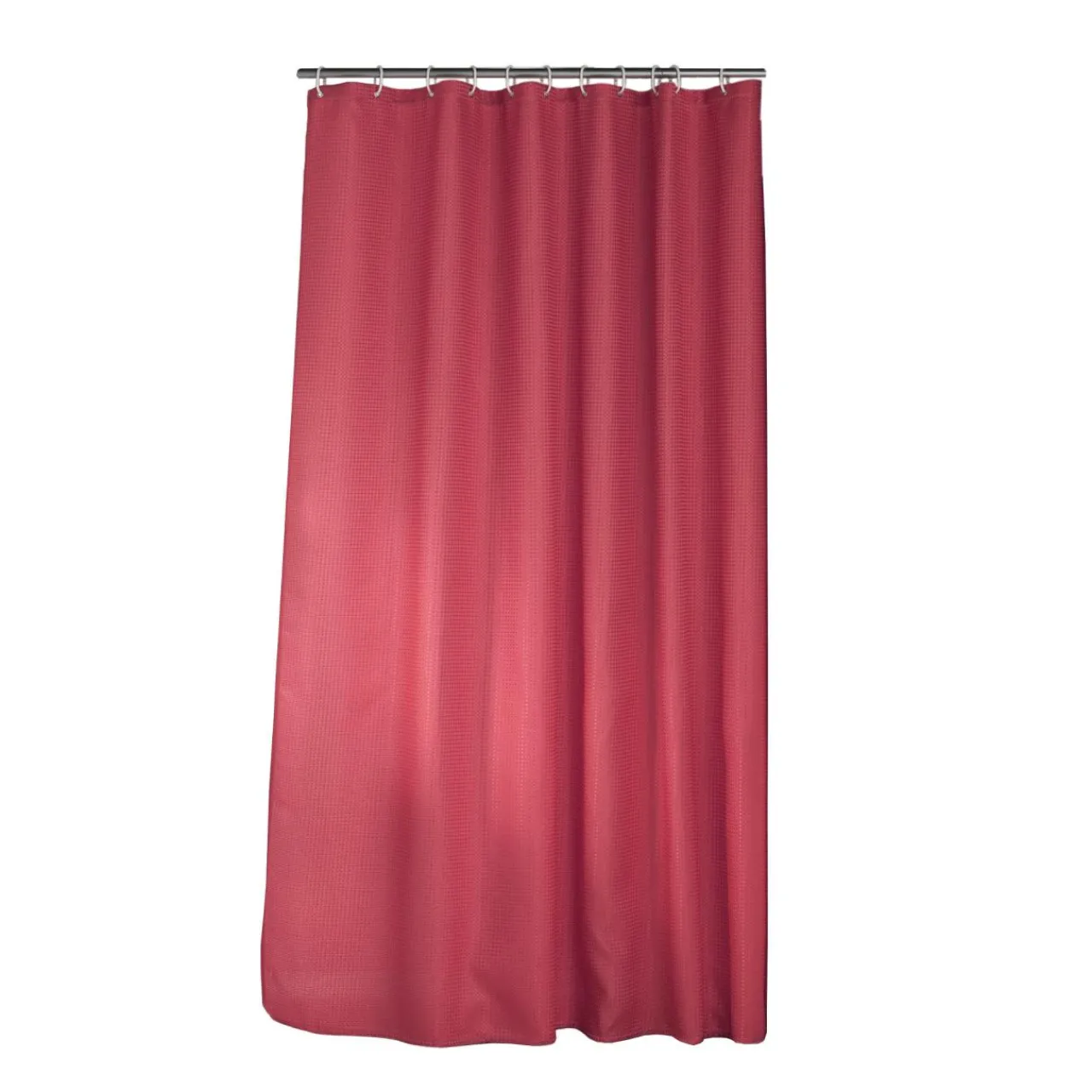 Accessoire Salle De Bain|Rideau De Douche|douceur d'intu017drieur Rideau de douche effet tissé à anneaux (180 x 200 cm) Quartz framboise Rose