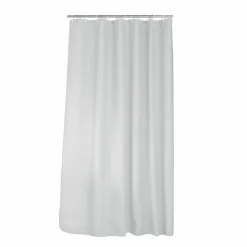 Accessoire Salle De Bain|Rideau De Douche|douceur d'intu017drieur Rideau de douche effet tissé à anneaux (180 x 200 cm) Quartz Blanc