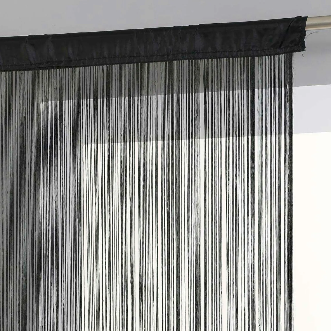 Rideau|ATMOSPHERA Rideau de fil (90 x H200 cm) Uni Noir