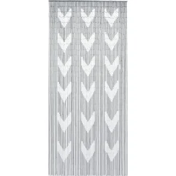 Rideau|LUANCE Rideau de porte bambou (90 x 200 cm) Chevron Gris