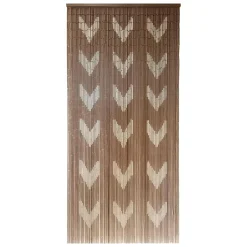 Rideau|LUANCE Rideau de porte bambou (90 x 200 cm) Chevron Taupe