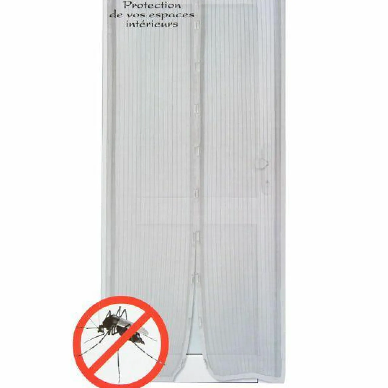 Moustiquaire|LUANCE Rideau de porte Moustiquaire (100 x H220 cm) Aimanté Gris