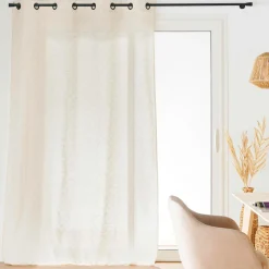 Rideau|douceur d'intu017drieur Rideau effet lin tissé (140 x 260 cm) Logan Ecru