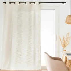 Rideau|douceur d'intu017drieur Rideau effet lin tissé (140 x 260 cm) Nando Ecru