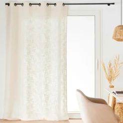 Rideau|douceur d'intu017drieur Rideau effet lin tissé (140 x 260 cm) Igor Ecru