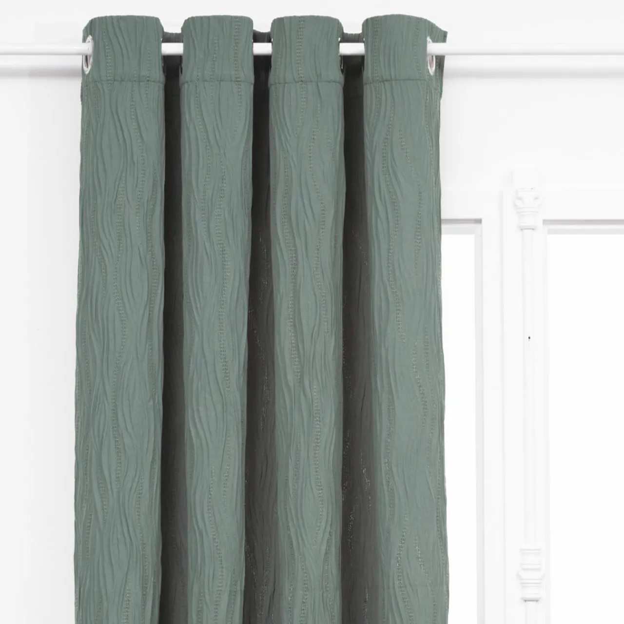 Rideau|Atmosphera, cru017dateur d'intu017drieur Rideau effet plissé (135 x 260 cm) Maely Bleu