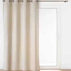 Rideau|douceur d'intu017drieur Rideau flanelle relief (140 x 260 cm) Java Ecru