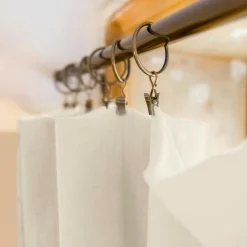 Rideau|EMINZA Rideau gaze de coton ajustable (280 x max 300 cm) Gaïa pampa Beige