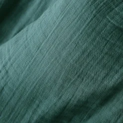 Rideau|EMINZA Rideau gaze de coton ajustable (280 x max 300 cm) Gaïa Bleu canard