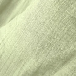 Rideau|EMINZA Rideau gaze de coton ajustable (180 x max 300 cm) Gaïa Vert tilleul