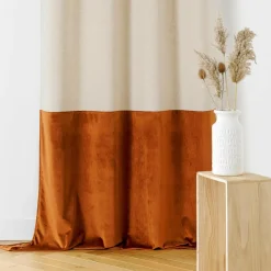 Rideau|LINDER Rideau lin (135 x 240 cm) Duolin Orange