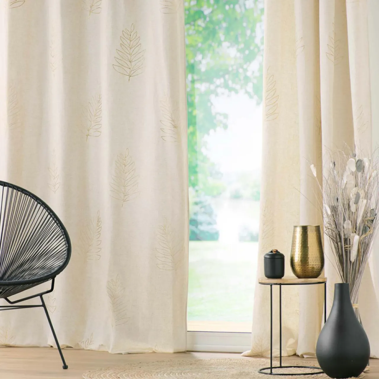 Rideau|DOUCEUR D'INTERIEUR Rideau lin (140 x 240 cm) Venus Beige