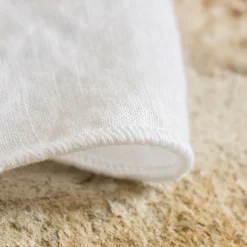 Rideau|EMINZA Rideau lin lavé ajustable (140 x max 270 cm) Louise Blanc