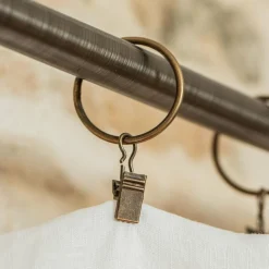 Rideau|EMINZA Rideau lin lavé ajustable (140 x max 270 cm) Louise Blanc