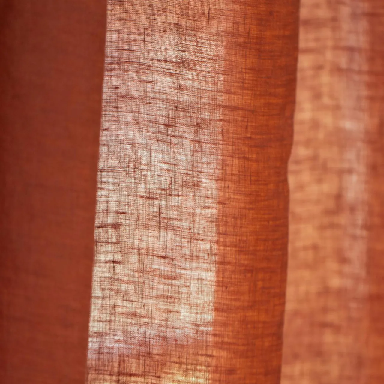 Rideau|EMINZA Rideau lin lavé ajustable (140 x max 270 cm) Louise Terracotta