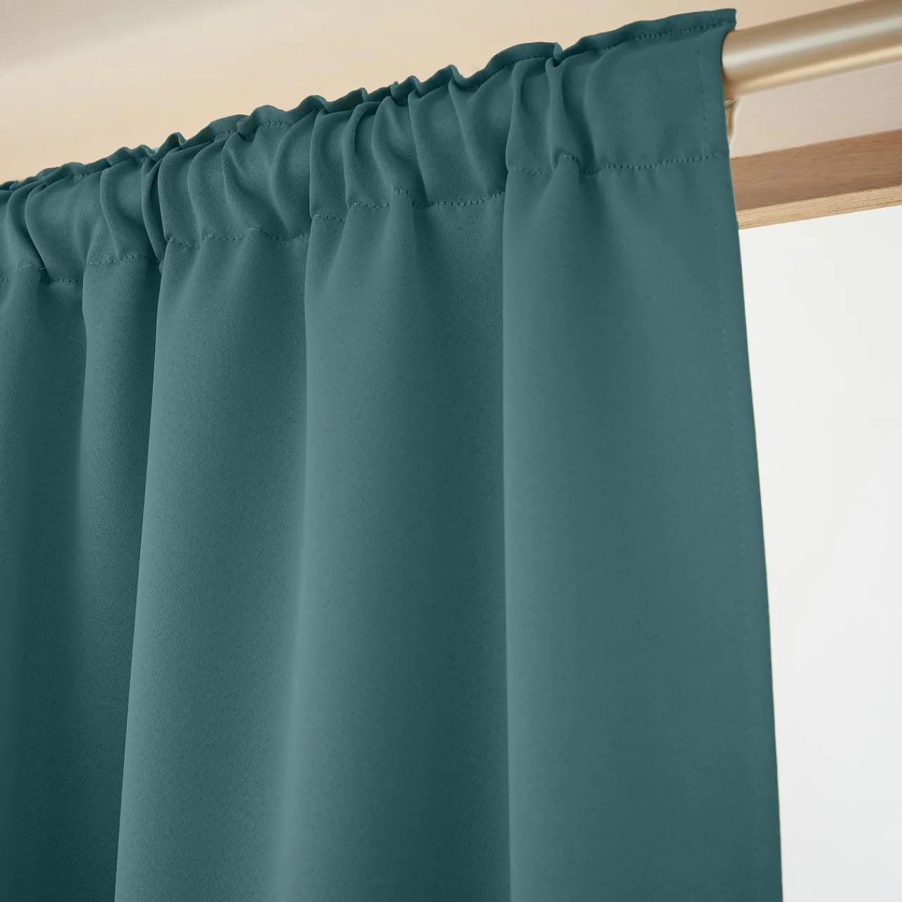 Rideau|EMINZA Rideau obscurcissant galon fronceur (140 x 260 cm) Dark Bleu canard