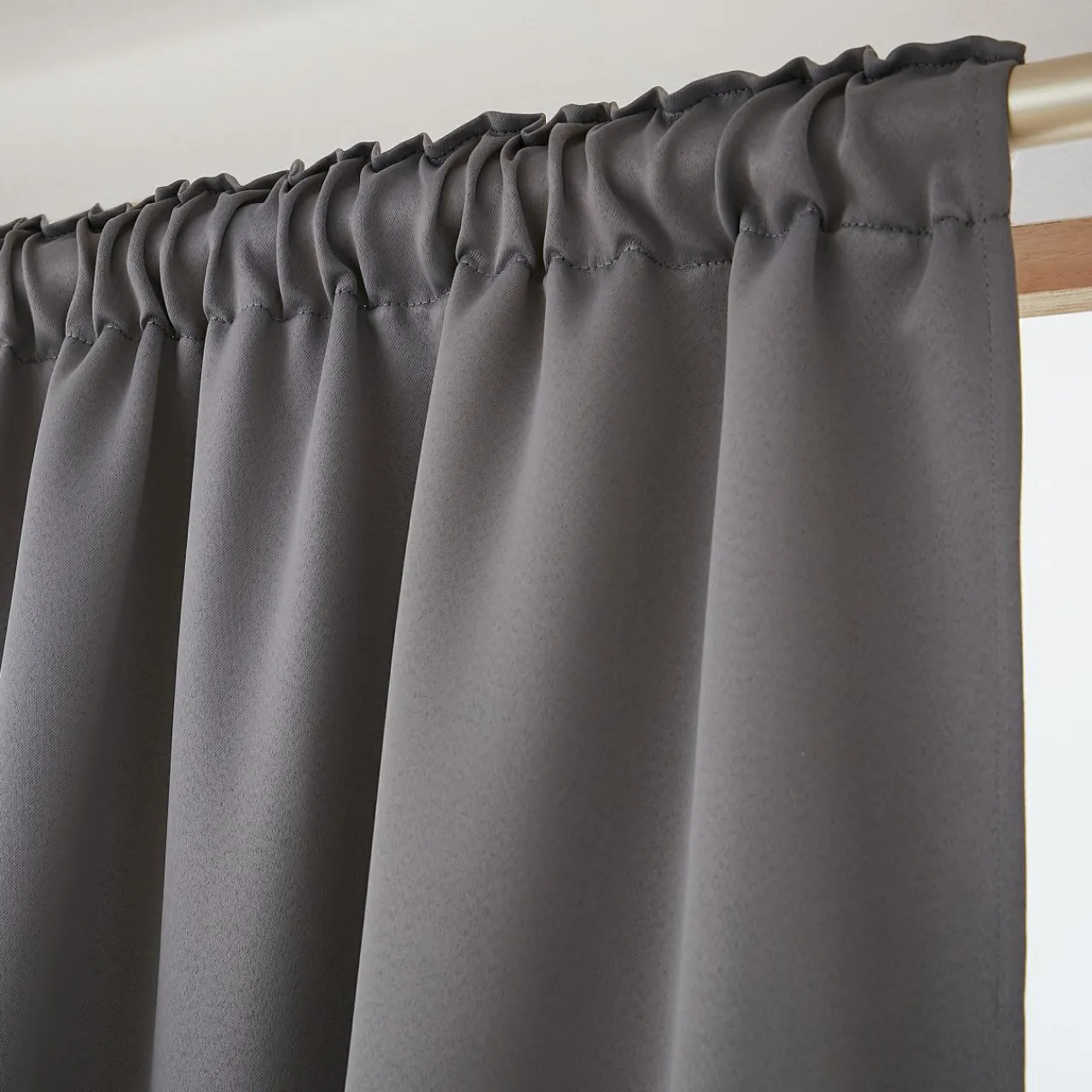 Rideau|EMINZA Rideau obscurcissant galon fronceur (140 x 260 cm) Dark Gris Anthracite