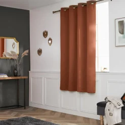 Rideau|EMINZA Rideau obscurcissant (140 x 180 cm) Dark Terracotta