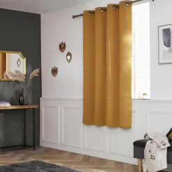 Rideau|EMINZA Rideau obscurcissant (140 x 180 cm) Dark Jaune moutarde