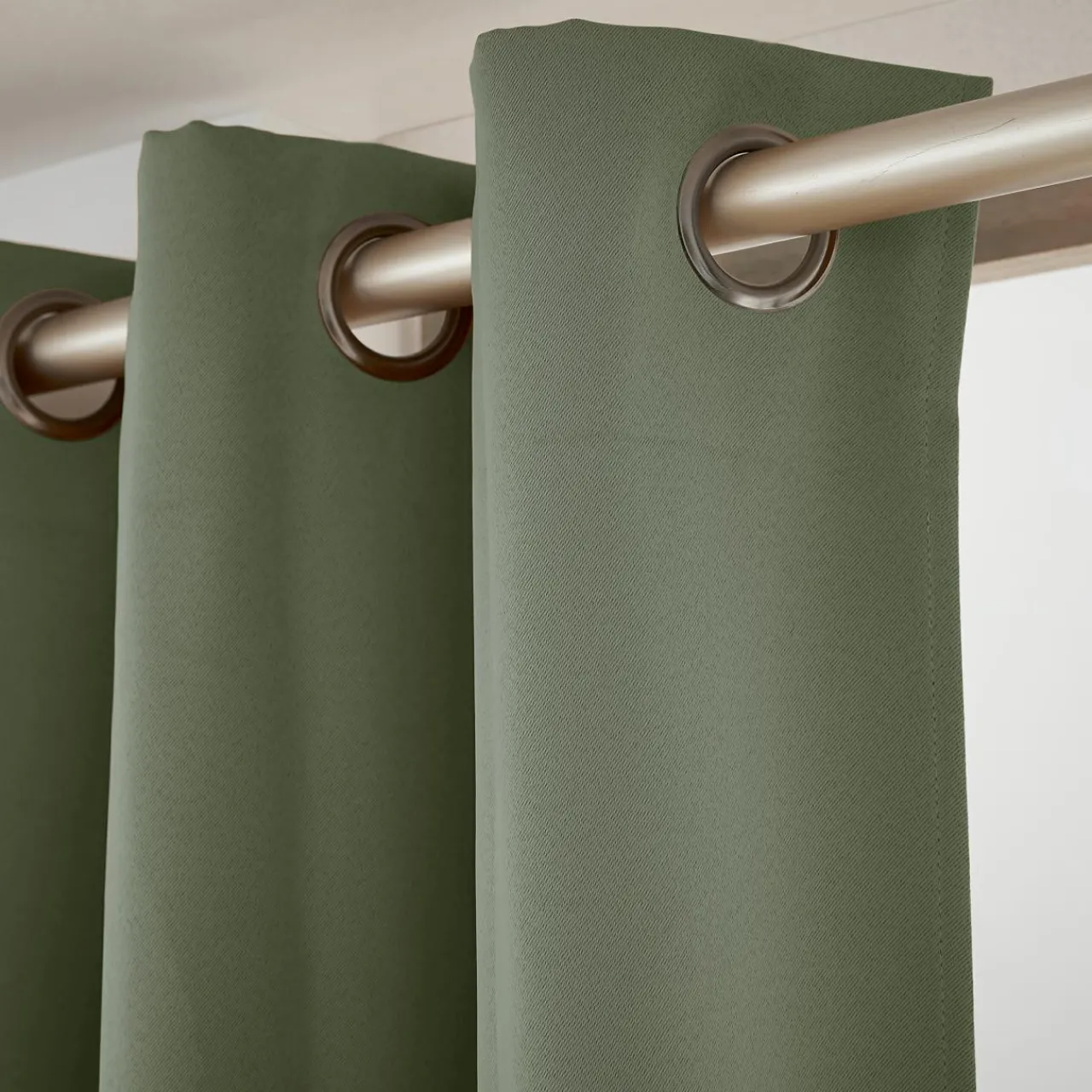 Rideau|EMINZA Rideau obscurcissant (140 x 260 cm) Dark Vert kaki