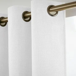 Rideau Thermique|Rideau|EMINZA Rideau obscurcissant thermique (140 x 180 cm) Alba perle Blanc