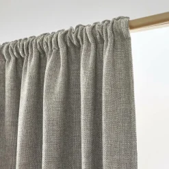 Rideau Thermique|Rideau|EMINZA Rideau obscurcissant thermique galon fronceur (140 x 240 cm) Alba Taupe