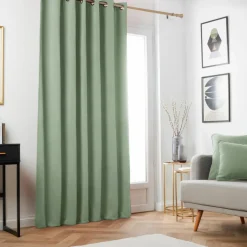 Rideau|EMINZA Rideau obscurcissant thermique (140 x 240 cm) Minuit Vert kaki
