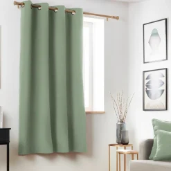 Rideau|EMINZA Rideau obscurcissant thermique (140 x 180 cm) Minuit Vert kaki
