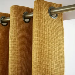 Rideau Thermique|Rideau|EMINZA Rideau obscurcissant thermique (140 x 240 cm) Alba Jaune moutarde