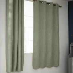 Rideau Thermique|Rideau|EMINZA Rideau obscurcissant thermique (140 x 180 cm) Alba Vert romarin