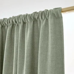Rideau Thermique|Rideau|EMINZA Rideau obscurcissant thermique galon fronceur (140 x 240 cm) Alba Vert romarin