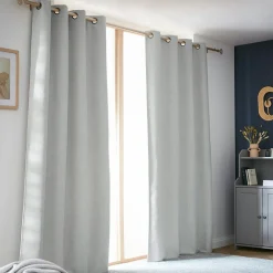 Rideau Thermique|Rideau|EMINZA Rideau obscurcissant thermique (140 x 280 cm) Alba Gris