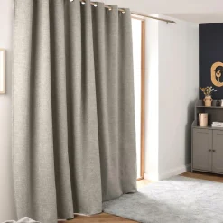 Rideau Thermique|Rideau|EMINZA Rideau obscurcissant thermique (280 x 240 cm) Alba Taupe