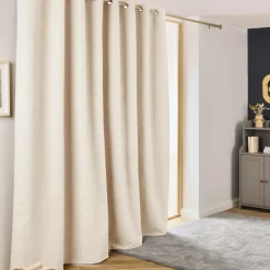 Rideau Thermique|Rideau|EMINZA Rideau obscurcissant thermique (280 x 240 cm) Alba grège Beige