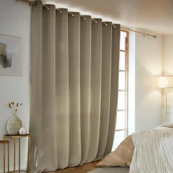 Rideau Thermique|Rideau|EMINZA Rideau obscurcissant thermique (280 x 260 cm) Calore Taupe