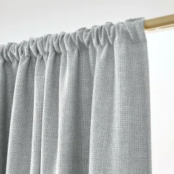Rideau Thermique|Rideau|EMINZA Rideau obscurcissant thermique galon fronceur (140 x 240 cm) Alba Gris