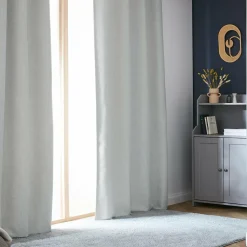 Rideau Thermique|Rideau|EMINZA Rideau obscurcissant thermique galon fronceur (140 x 240 cm) Alba Gris