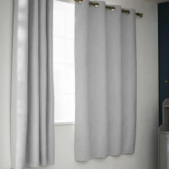 Rideau Thermique|Rideau|EMINZA Rideau obscurcissant thermique (140 x 180 cm) Alba Gris