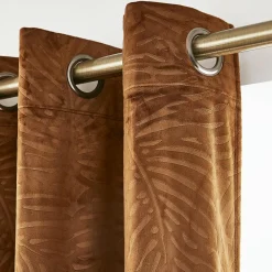 Rideau|EMINZA Rideau obscurcissant velours (140 x 180 cm) Fern Camel
