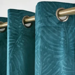 Rideau|EMINZA Rideau obscurcissant velours (180 x 260 cm) Fern Bleu pétrole