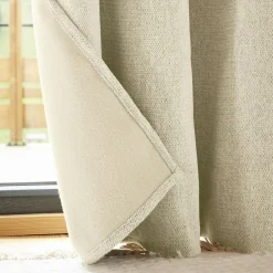 Rideau Thermique|Rideau|EMINZA Rideau occultant isolant Total Blackout (140 x 240 cm) Magnus Beige