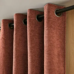 Rideau Thermique|Rideau|EMINZA Rideau occultant isolant Total Blackout (140 x 180 cm) Magnus Terracotta