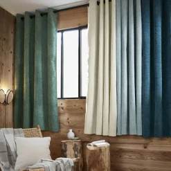 Rideau Thermique|Rideau|EMINZA Rideau occultant isolant Total Blackout (140 x 180 cm) Magnus Vert romarin