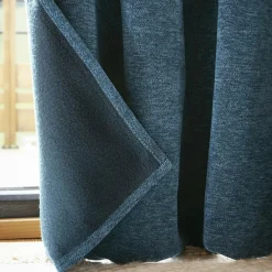 Rideau Thermique|Rideau|EMINZA Rideau occultant isolant Total Blackout (140 x 240 cm) Magnus Bleu nuit