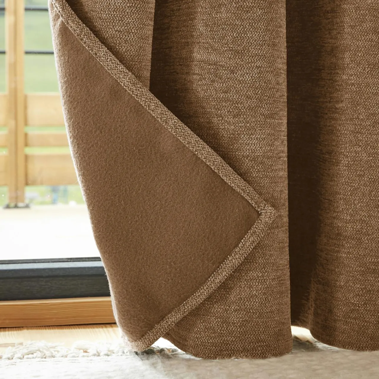 Rideau Thermique|Rideau|EMINZA Rideau occultant isolant Total Blackout (140 x 180 cm) Magnus Camel