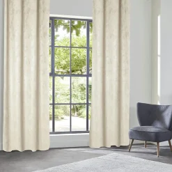 Rideau|Atmosphera, cru017dateur d'intu017drieur Rideau occultant velours (135 x 260 cm) Fuji Ecru