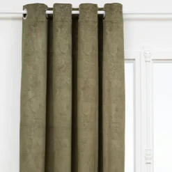Rideau|Atmosphera, cru017dateur d'intu017drieur Rideau occultant velours (135 x 260 cm) Fuji Vert kaki