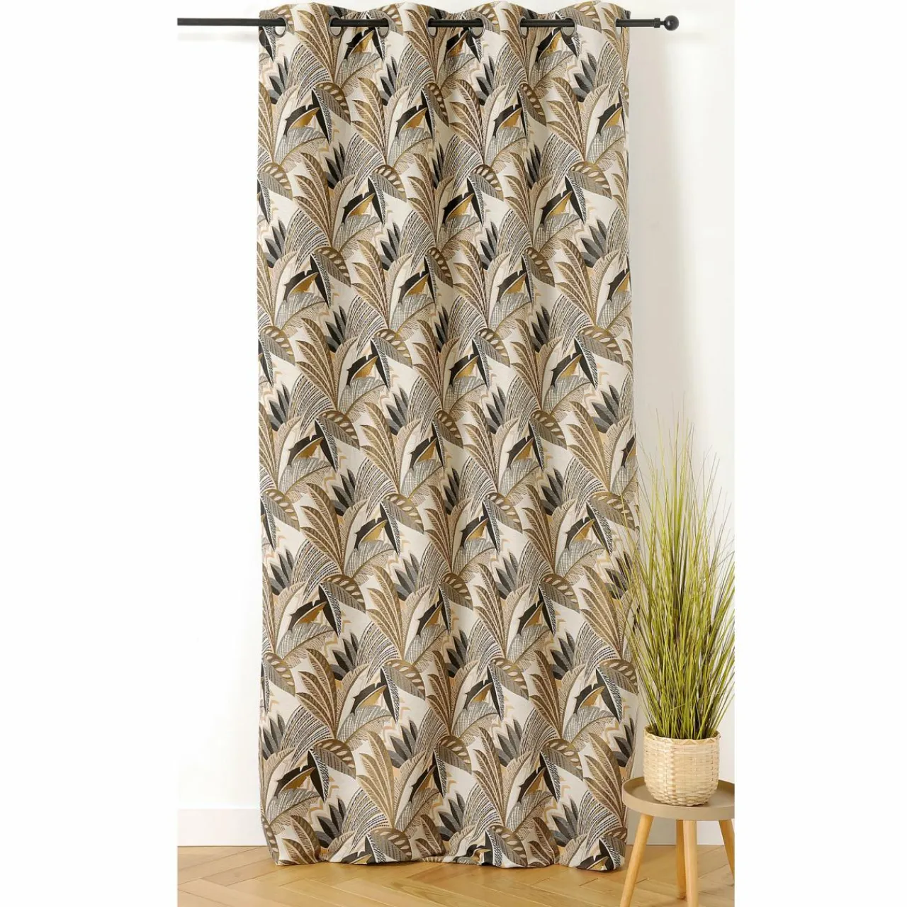 Rideau|LINDER Rideau oeillets (140 x 250 cm) Eden Jaune