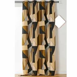 Rideau|LINDER Rideau oeillets (135 x 260 cm) L'estaque Noir