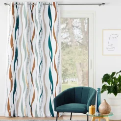 Rideau|DOUCEUR D'INTERIEUR Rideau oeillets (140 x 260 cm) Lisana Multicolore